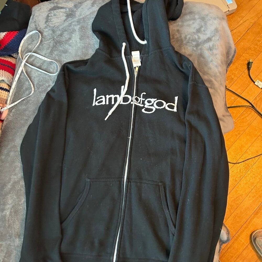 Lamb of god hoodie size large , great condition never worn